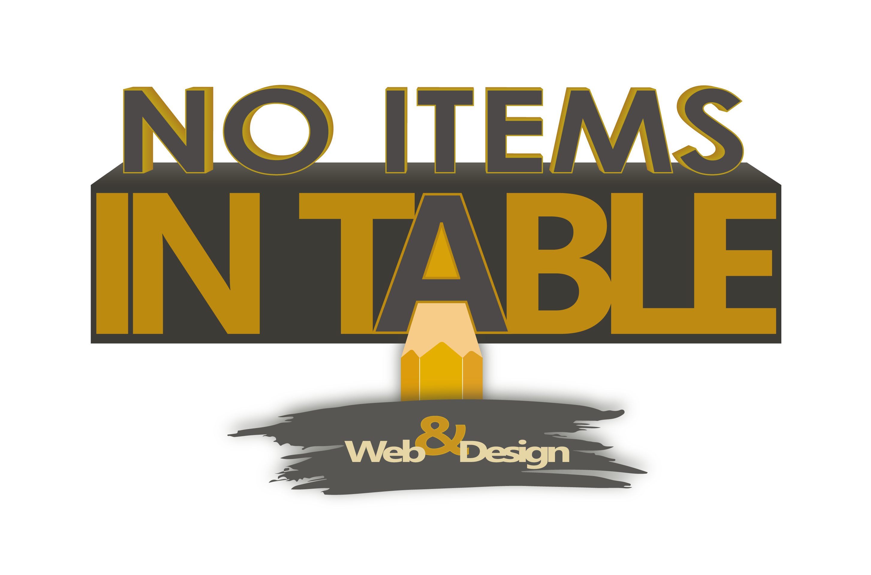 Logo No Items in Table | Web & Design. Palermo